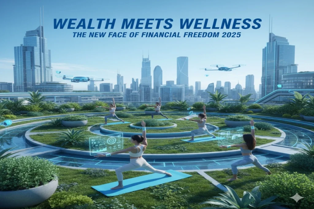 Balanced wealth freedom and wellness lifestyle concept in 2025