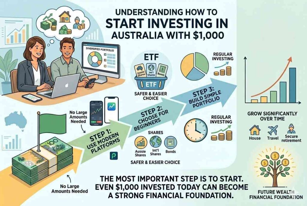 Beginner investing Australia guide with $1000 investment strategy