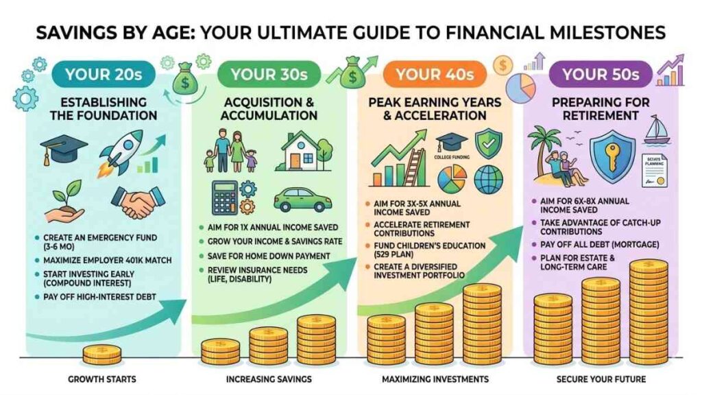 How much money you should save by age financial guide